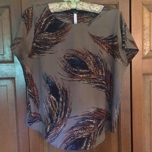 Peacock pattern shirt